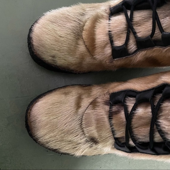 Vintage *Canada* Pajar Shearling & Fur Platform Boots - Picture 5 of 10